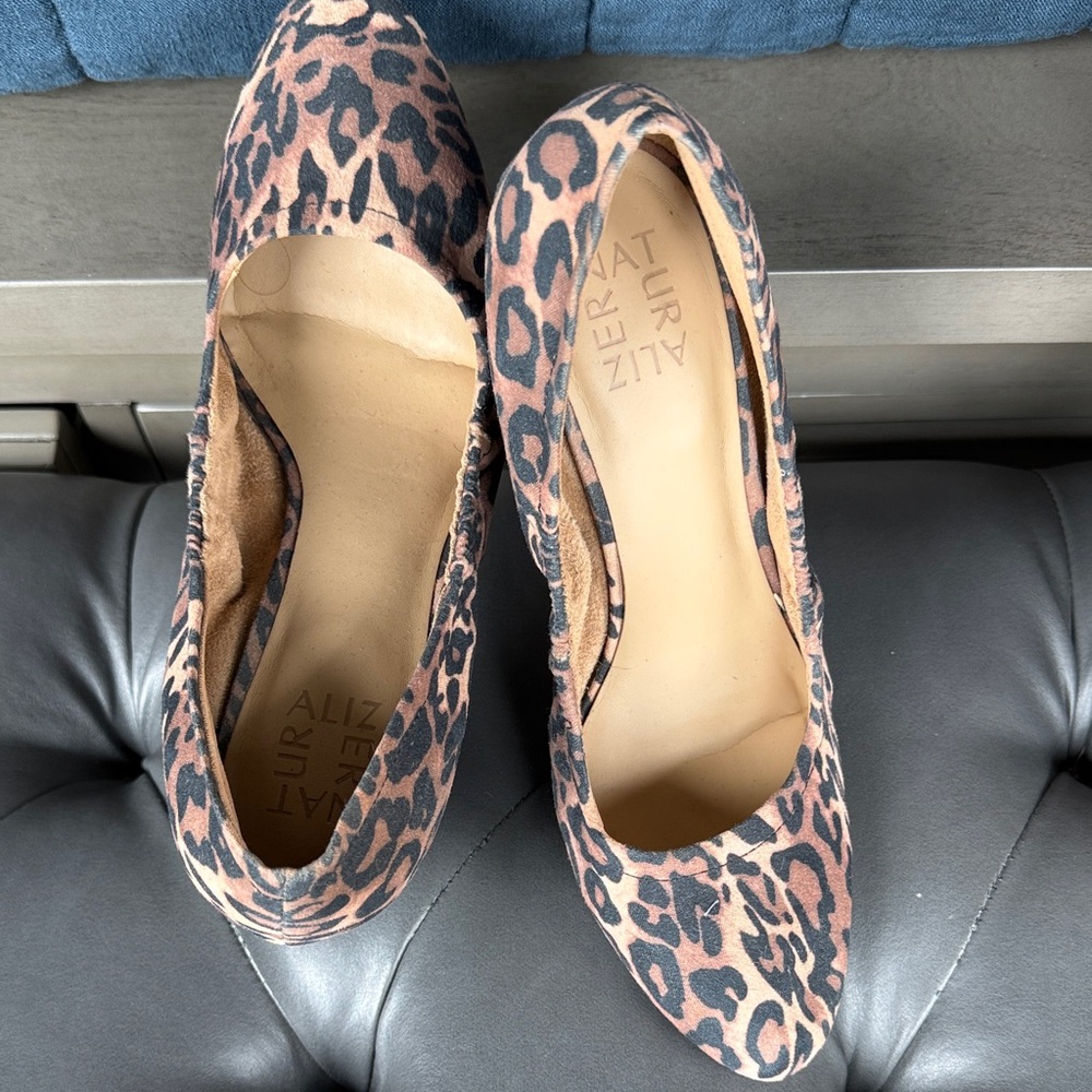Naturalizer Leopard Print Pumps in Brown and Black